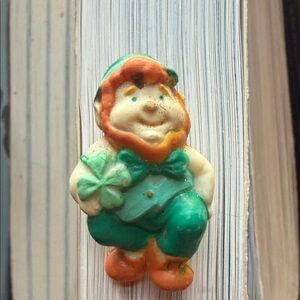 Vintage Gibson Greetings Leprechaun Brooch pin jewelry for st pattys day